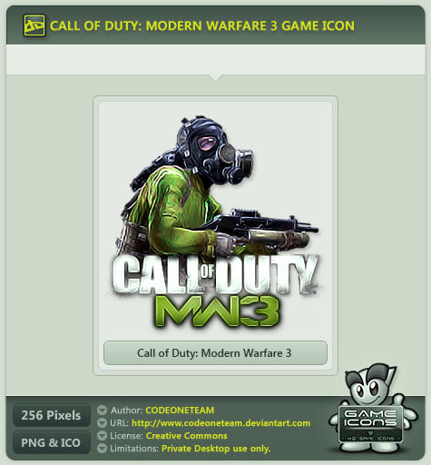 Call of Duty Modern Warfare 3 Icon by CODEONETEAM on DeviantArt