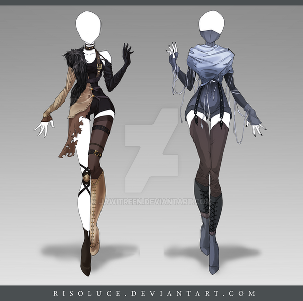 (CLOSED) Adoptable Outfit Auction 145 - 146 by JawitReen