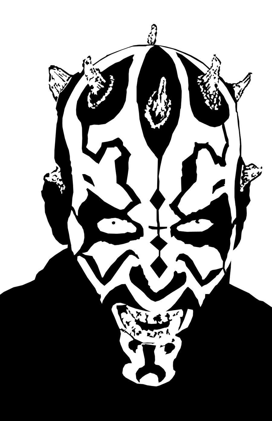 darth maul face coloring pages - photo #12