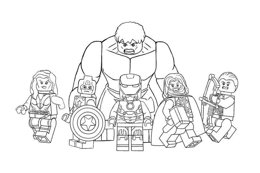 Lego Avengers - Free Coloring Pages