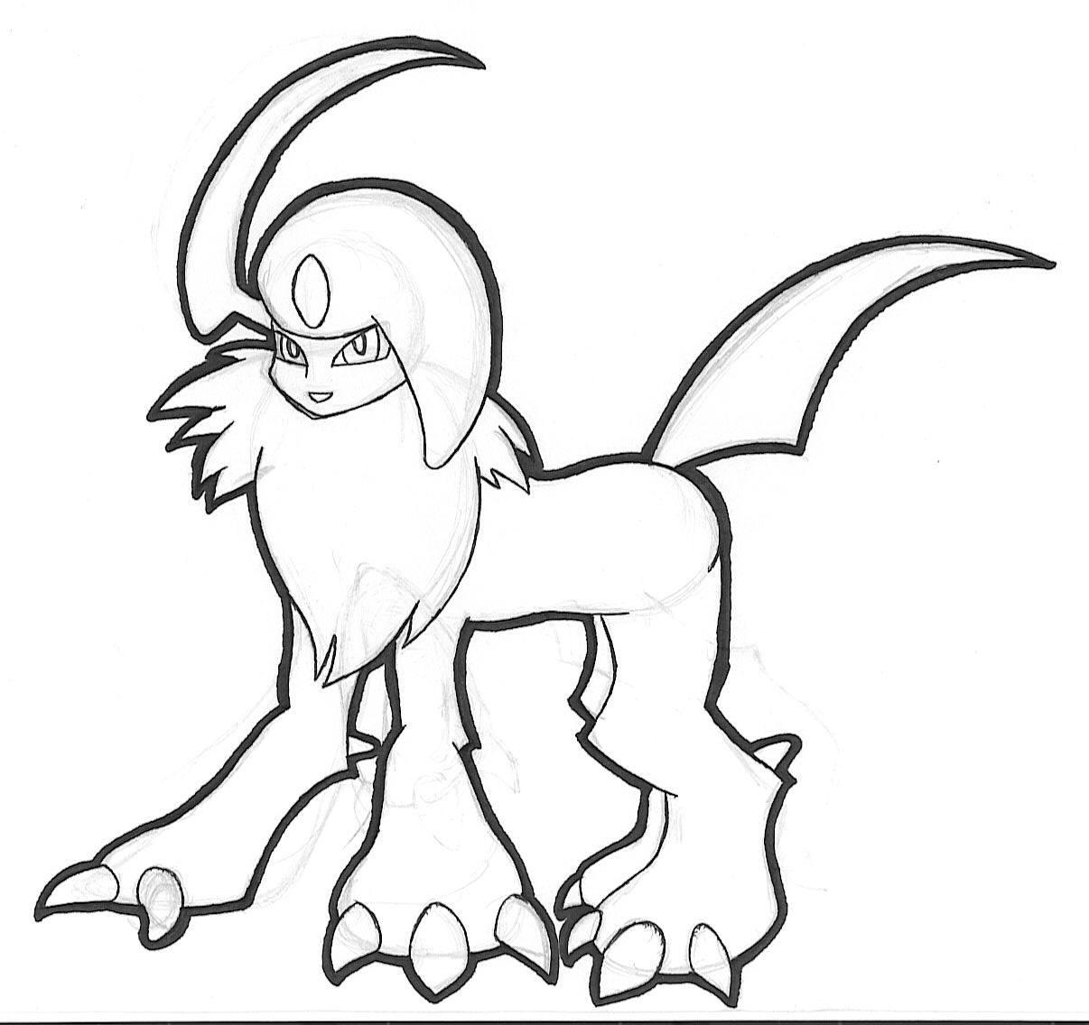 absol pokemon coloring pages - photo #33