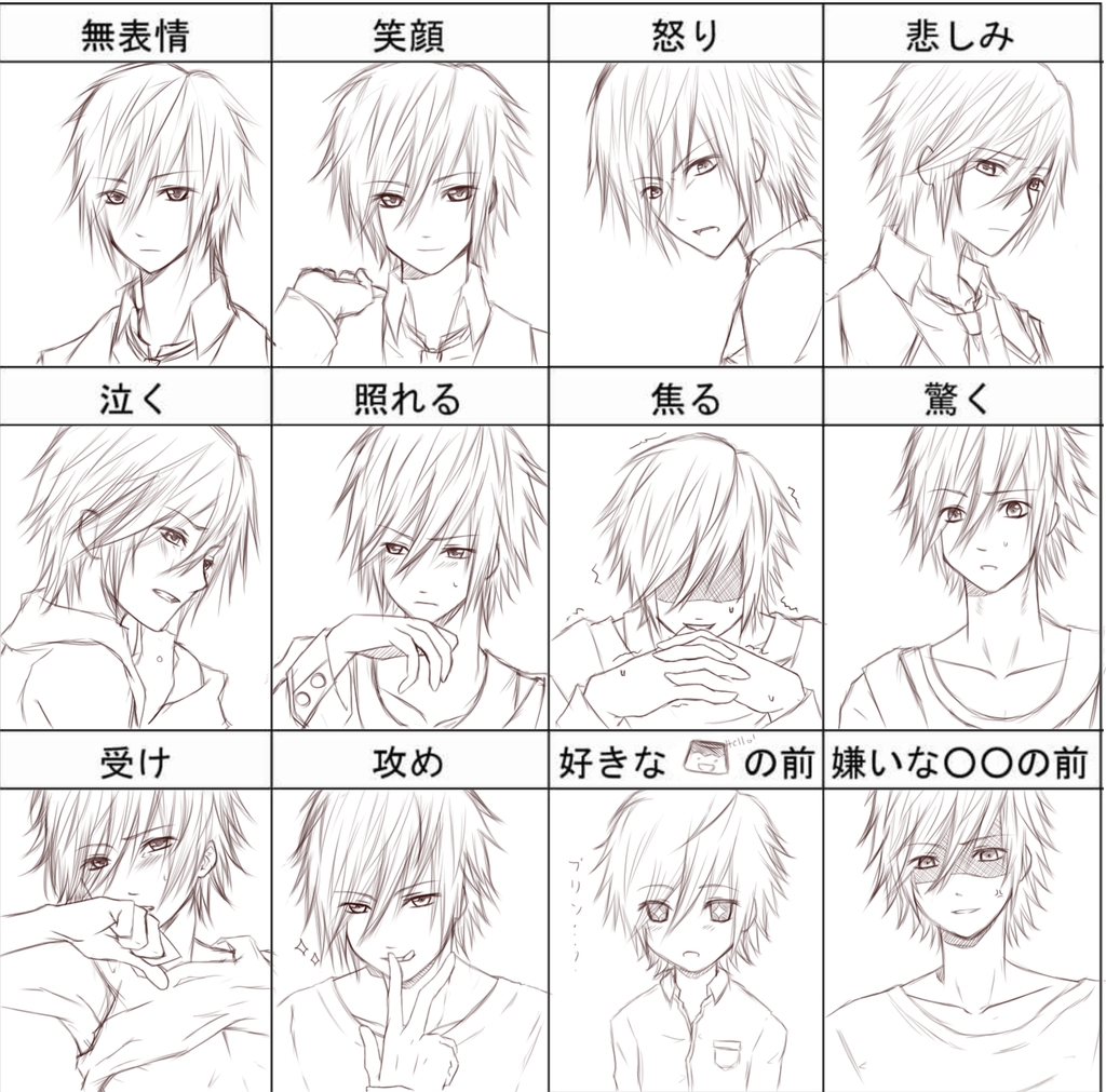 Expression chart Subaru by masahirosaitou on DeviantArt