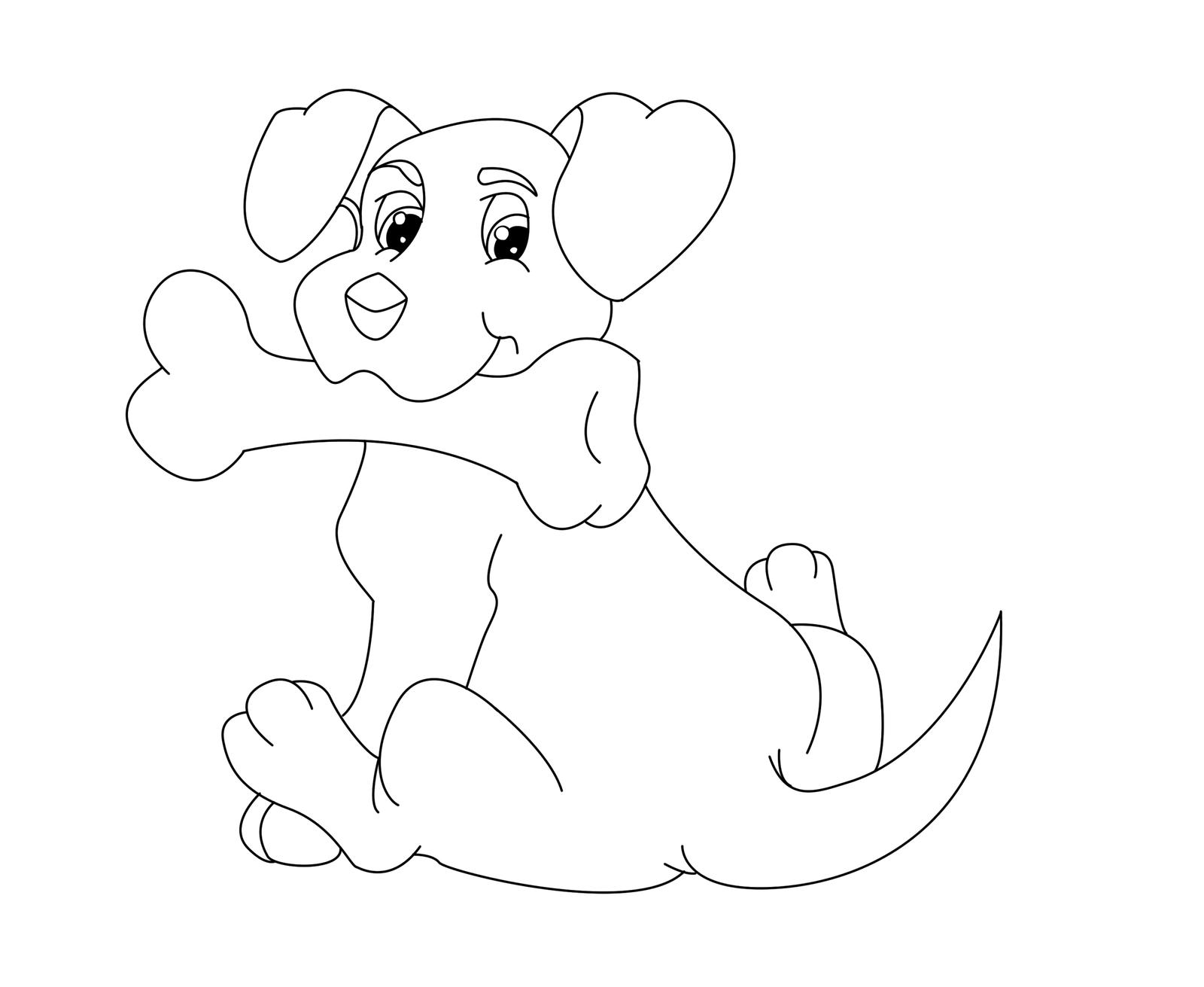 images of dog bones coloring pages - photo #29
