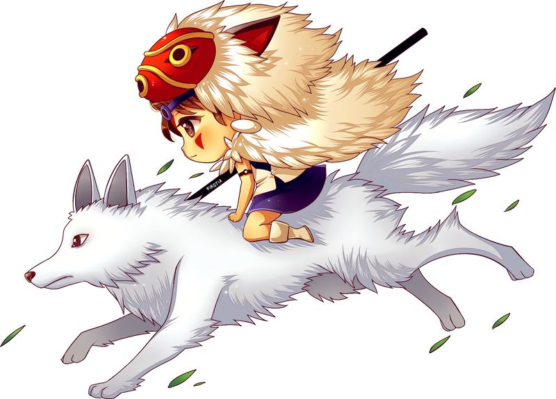 c___princess_and_wolf_by_firstiart-d9f4r0g.png