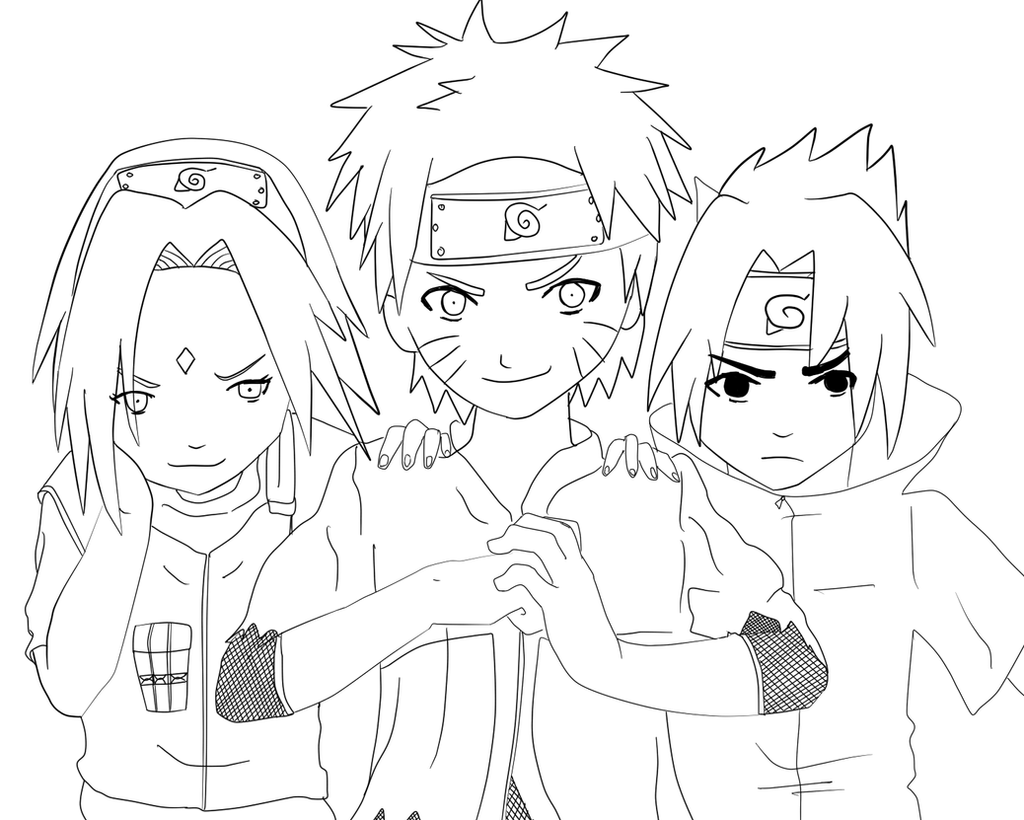 naruto team seven coloring pages - photo #26