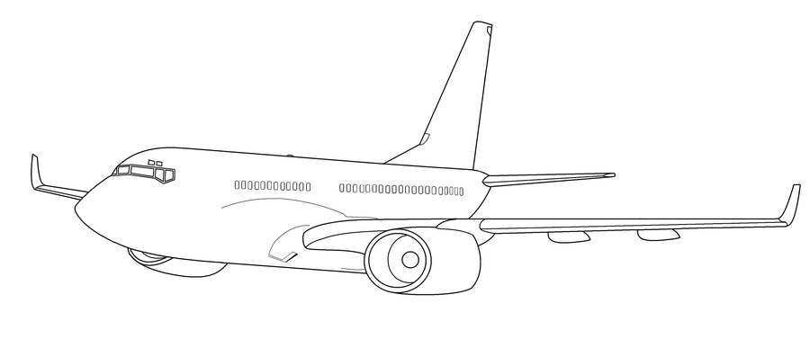 Boeing 737-800 lineart :free: by SergeanTrooper on DeviantArt