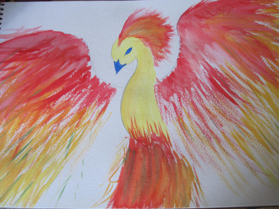 Watercolor Phoenix by Masqueradesgirl243 on DeviantArt
