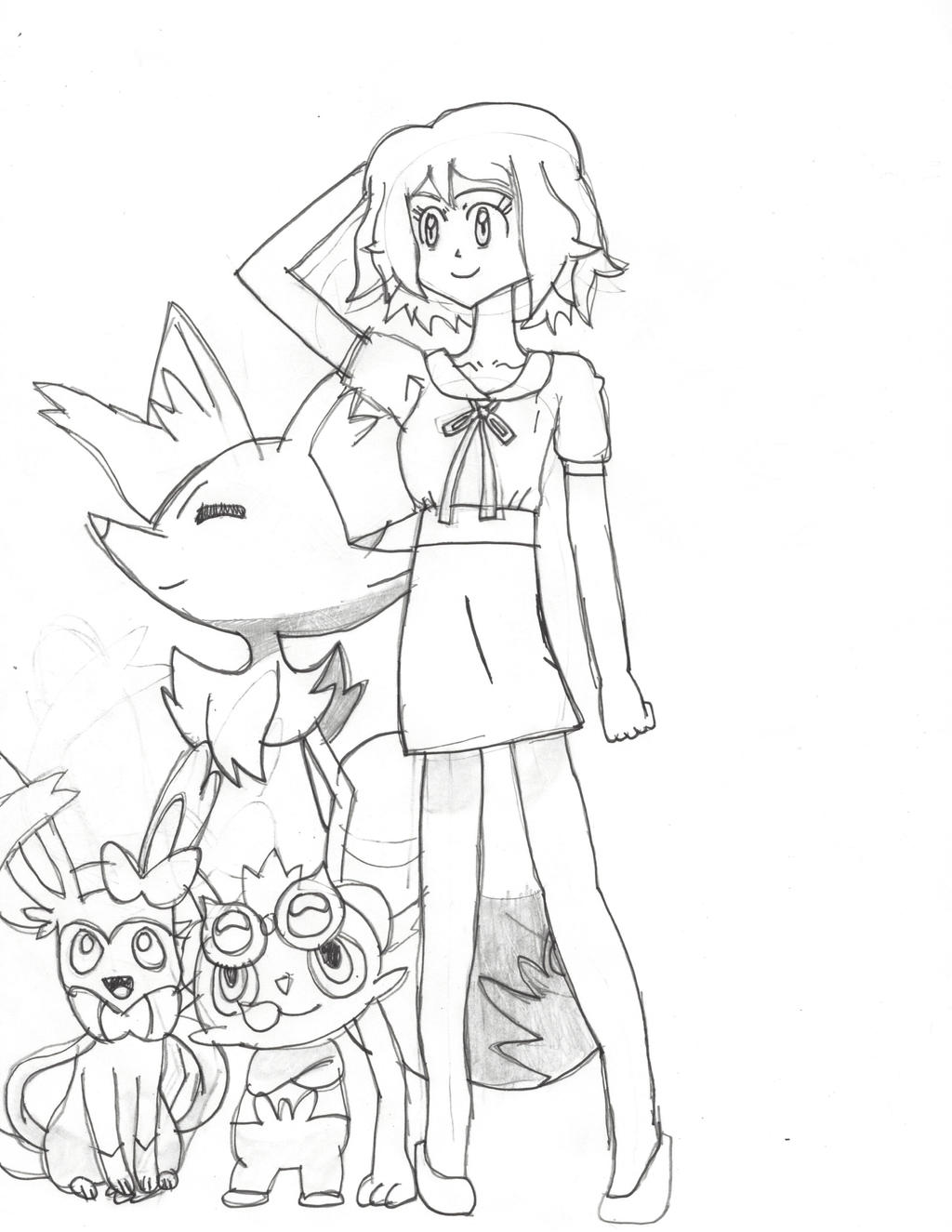 Serena Pokemon Coloring Pages Coloring Pages