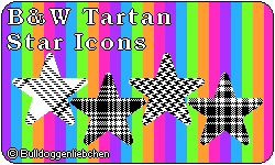 da Icon Pack Black and White Tartan Stars by Bulldoggenliebchen