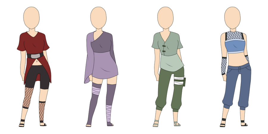 Naruto outfits set 3 (CLOSED) by Linas-adopts on DeviantArt