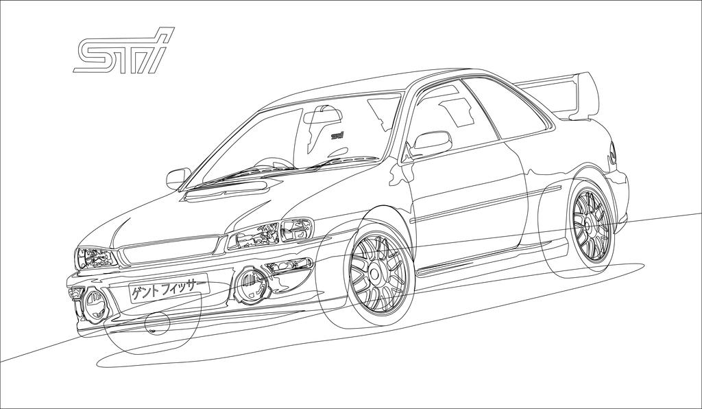 Subaru Impreza Rally Car Coloring Pages Sketch Coloring Page
