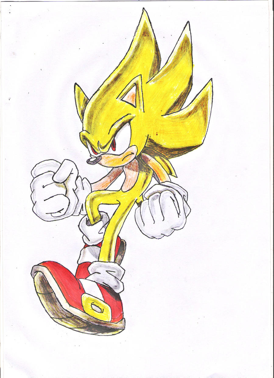 Super Sonic drawing 1. by nothing111111 on DeviantArt