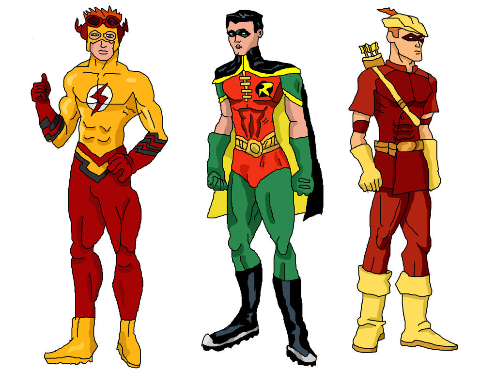 Young Justice - Kid Flash, Robin and Speedy by ...