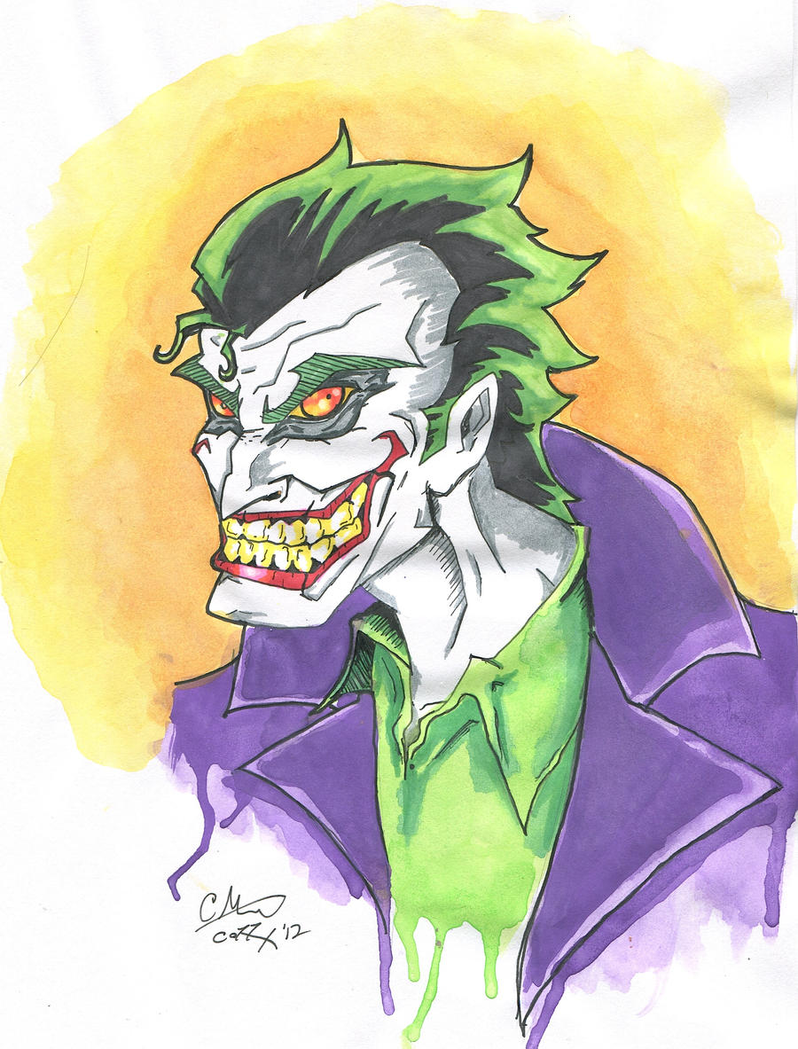 The Joker Marker and colored Pencil by Kristov-C077X on DeviantArt